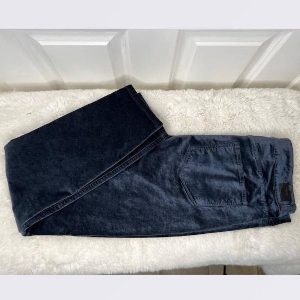 Paige Hoxton High-Rise Skinny Velvet Jeans in Navy - Size 29 - EUC - Picture 8 of 12
